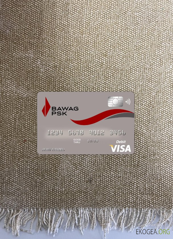 Autriche Bawag PSK carte visa bancaire avant photolook